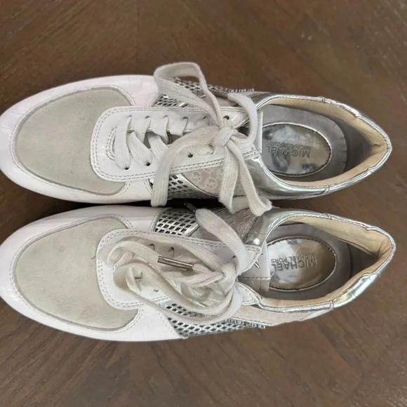 Michael Kors Shoes Michael Kors Womens White And Silver
